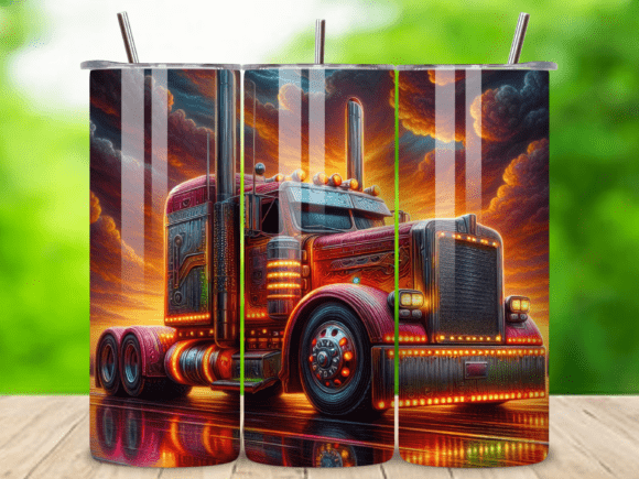 20 Oz Rusty Semi Truck Tumbler Wrap V.25: A Versatile Design for Custom Tumblers