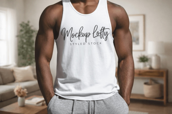 Bella Canvas 3480 White Tank Mockup