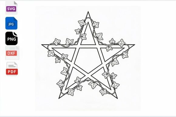 Bring Your Creative Ideas to Life with Pentagram Ivy Vine Clipart SVG