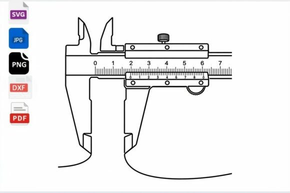 Calipers Measurement Tool SVG DXF PNG