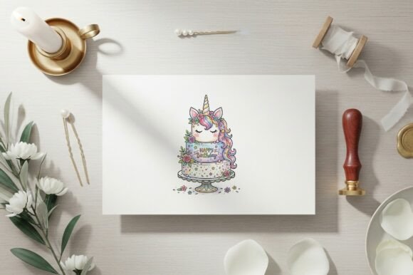 Colorful Unicorn Birthday Cake Design