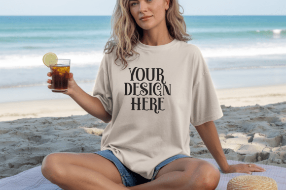 Comfort Colors 1717 Beach T-shirt Mockup: A Professional Tool for Design Presentation