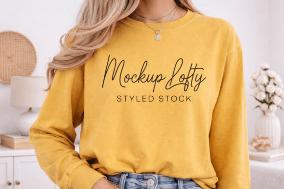 Comfort Colors C6014 Mustard Mockup: A Versatile Tool for Professional Design Presentations