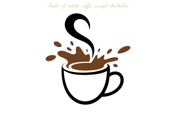 Dark Roast Splash Coffee Cup: A Versatile Vector Design for Creative Projects