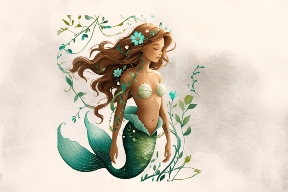 Discover the Magic of Nature Mermaid PNG Clipart for Creative Projects