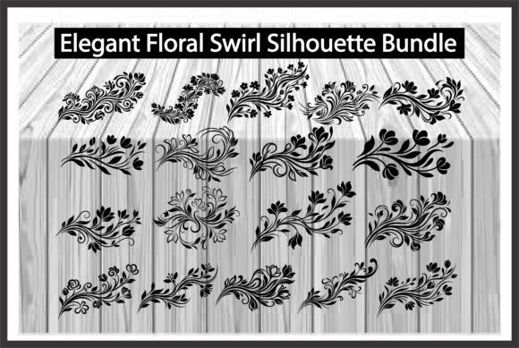 Elegant Floral Swirl Silhouette