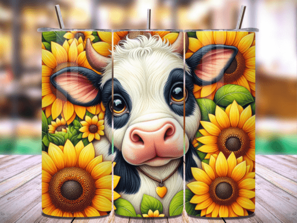 Enhancing Your Brand with Sunflower Cow 20oz Tumbler Wrap Vol.20