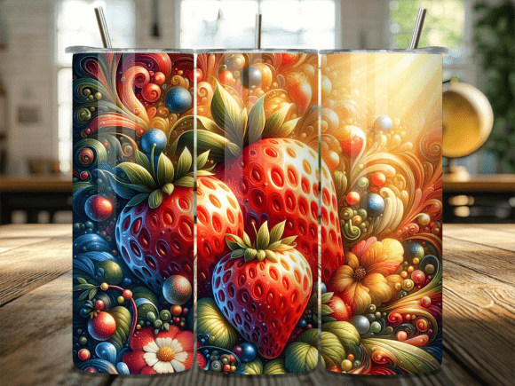 Exploring the Abstract Fruit Swirl Graphics Tumbler Design for Custom Merchandise