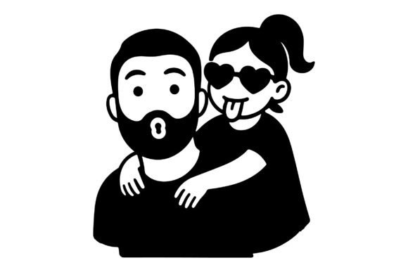 Free Dad Daughter SVG Clipart Silhouette: A Creative Resource for Designers