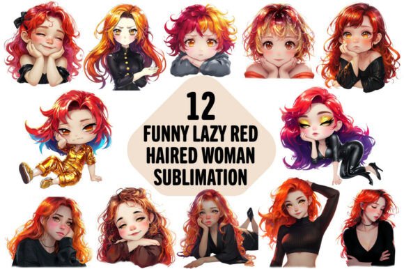 Fun Red-Haired Woman Sublimation