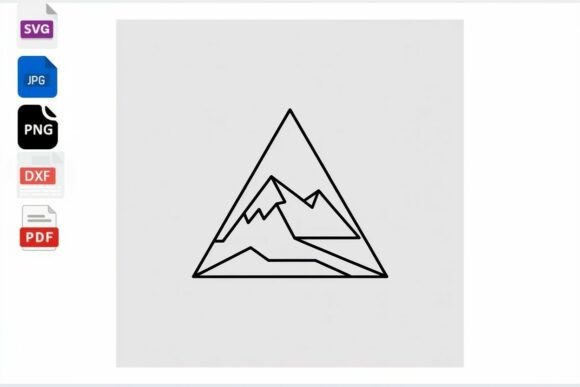 Geometric Mountain Triangle SVG Clipart: A Creative Tool for Designers and Makers