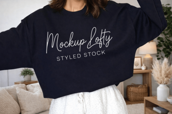 Gildan 18000 Navy Sweatshirt Mockup 3: A Professional Tool for Design Presentations