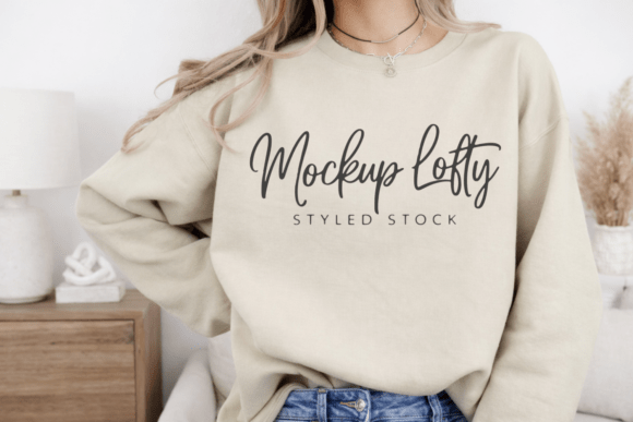 Gildan 18000 Sand Sweatshirt Mockup 19: A Professional Tool for Design Presentation