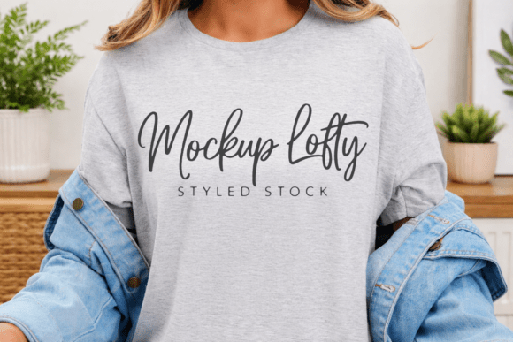 Gildan 64000 Sport Grey T-shirt Mockup