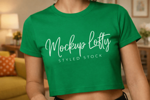 Green Bella Canvas 6681 Mockup