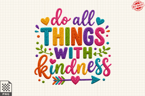 Kindness Faux Yarn T-Shirt Design