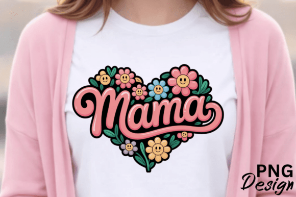 Mama Floral Heart PNG Design: A Vibrant Expression of Love and Family