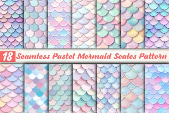 Pastel Mermaid Scales Pattern Background: A Versatile Design Asset for Creative Projects