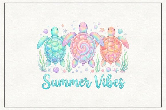 Summer Vibes Sea Turtle PNG: A Versatile Design for Creative Projects