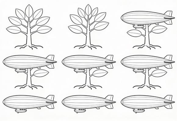 Tree Blimp Clipart Outline Vector: A Versatile Tool for Creative Projects