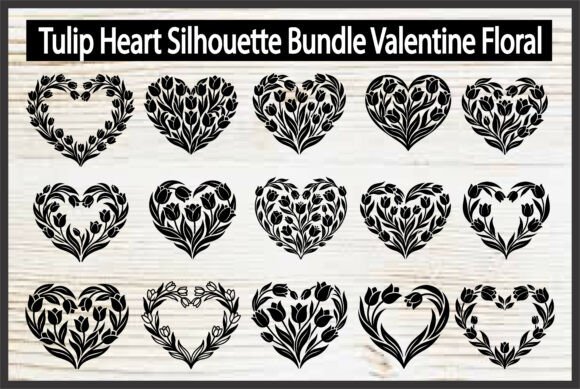 Tulip Heart Silhouette