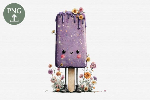 Whimsical Purple Summer Clipart for Creative Projects