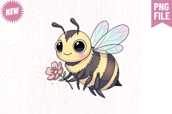 Whimsical Spring Bee Clipart PNG: A Creative Asset for Designers and Crafters