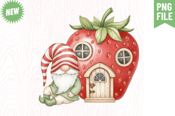 Whimsical Strawberry Gnome Clipart PNG: A Strategic Asset for Creative Projects