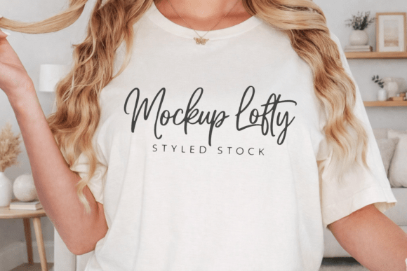 White Gildan 18000 Sweatshirt Mockup