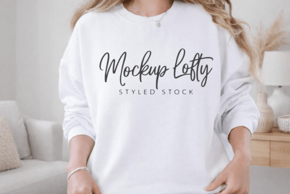 White Gildan 18000 Sweatshirt Mockup 2: A Professional Tool for Design Presentations